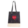 Medium | James Cardenas Wine Tote In Shadow Safari With Embroidered Heart