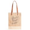 Medium | Kylie Yoshida Wine Tote In Natural With Calligraphy