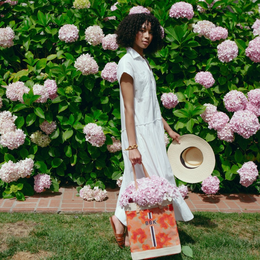 Medium | WeProduce Market Tote In Bloom By Liesel Plambeck With Monogram