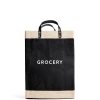 Large | WeProduce Market Bag In Black With "Grocery"