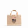 Small | WeProduce Petite Market Bag In Natural For Team Usa "Red And White"