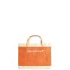 Small | James Cardenas Petite Market Bag In Citrus With Embroidery