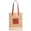 Medium | WeProduce Wine Tote In Natural "Alphabet Collection"