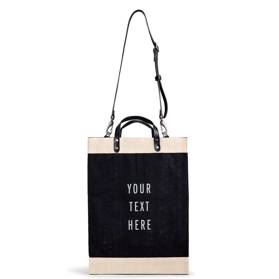 Large | WeProduce Market Bag In Black With Black Strap