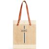 Medium | WeProduce Market Tote In Natural With Black Monogram