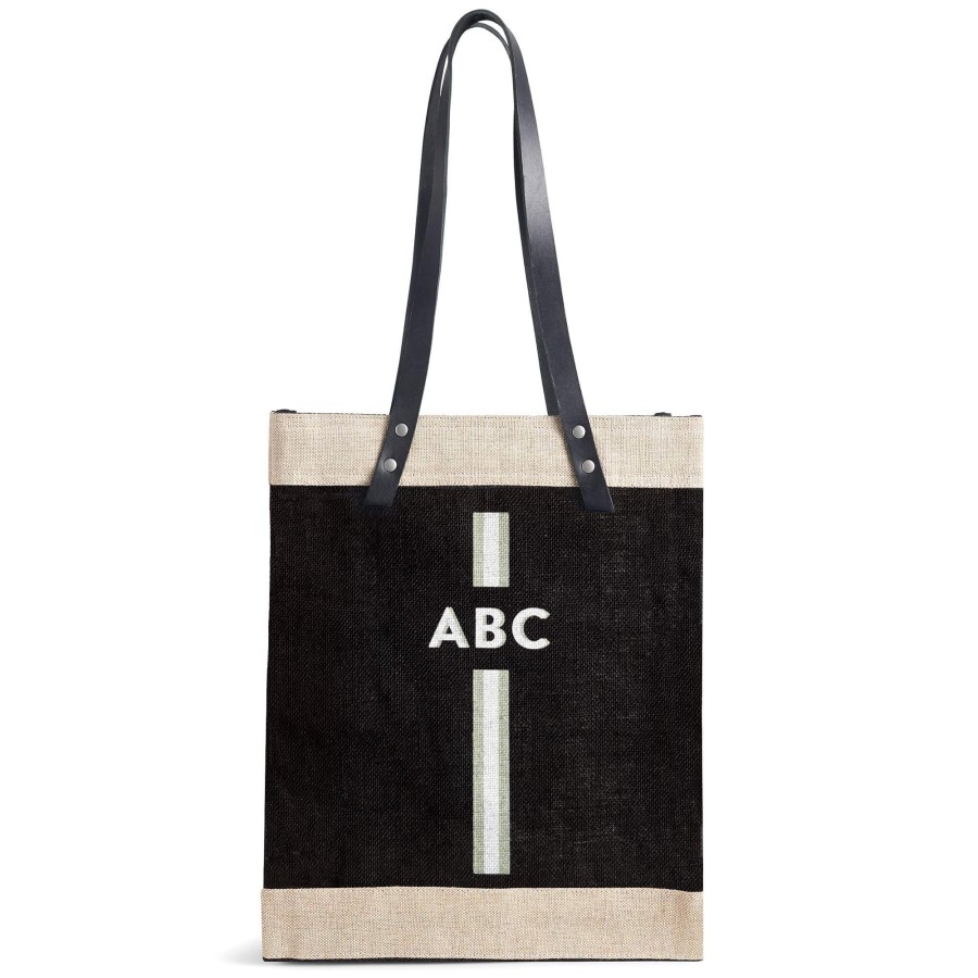 Medium | WeProduce Market Tote In Black With Monogram