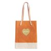 Medium | James Cardenas Wine Tote In Citrus With Embroidered Heart