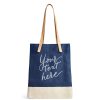 Medium | Kylie Yoshida Wine Tote In Navy With Calligraphy