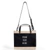 Small | WeProduce Petite Market Bag In Black With Black Strap