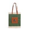 Large | WeProduce Market Bag In Field Green With Adjustable Handle "Alphabet Collection"