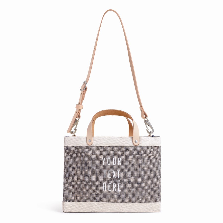 Small | WeProduce Petite Market Bag In Chambray With Strap