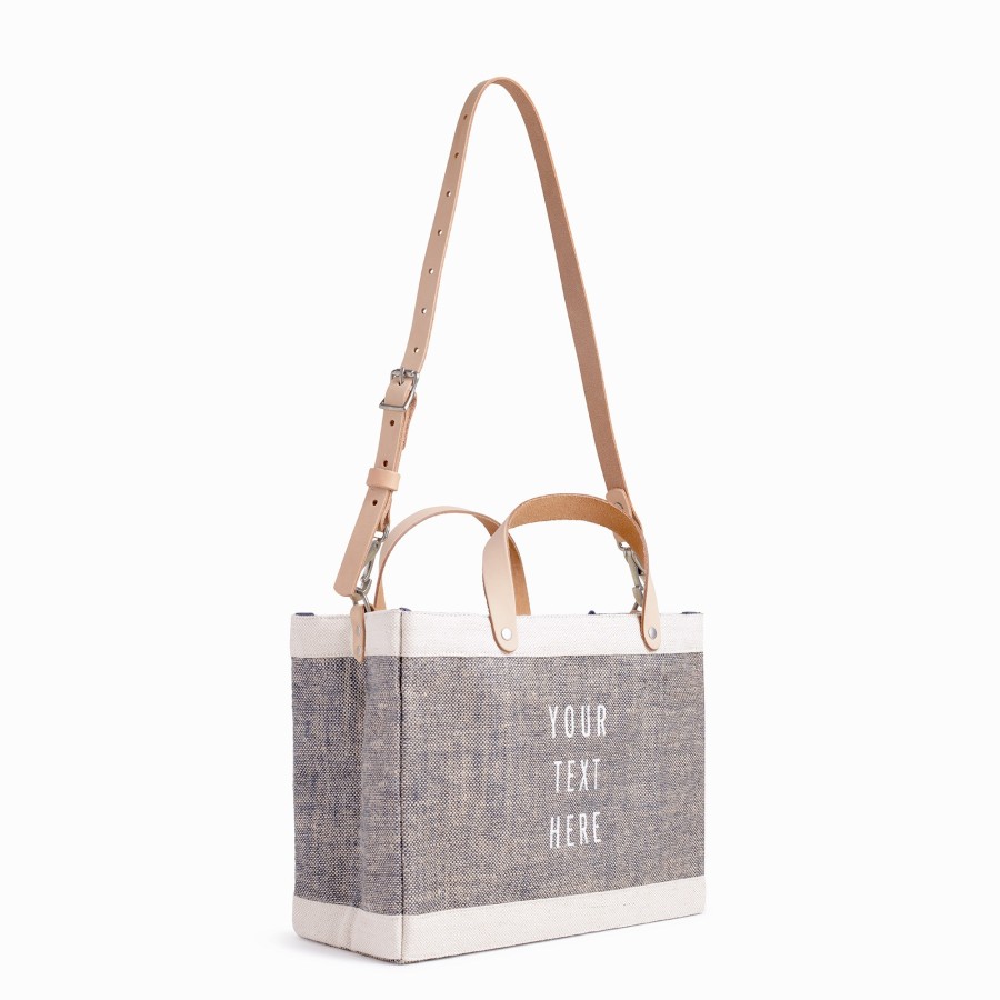 Small | WeProduce Petite Market Bag In Chambray With Strap