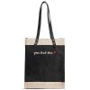 Medium | James Cardenas Market Tote In Black With Embroidery