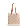 Medium | James Cardenas Market Tote In Checker With Embroidery