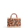 Small | WeProduce Petite Market Bag In Cheetah Print With Monogram