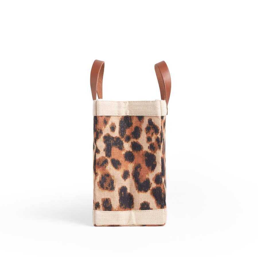 Small | WeProduce Petite Market Bag In Cheetah Print With Monogram