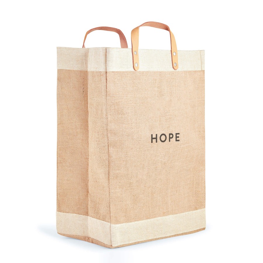 Large | WeProduce Market Bag In Natural With "Hope"