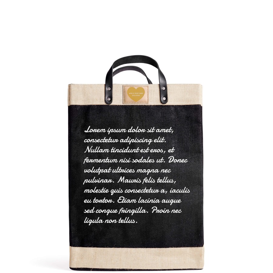 Large | WeProduce Market Bag In Black With Love Note