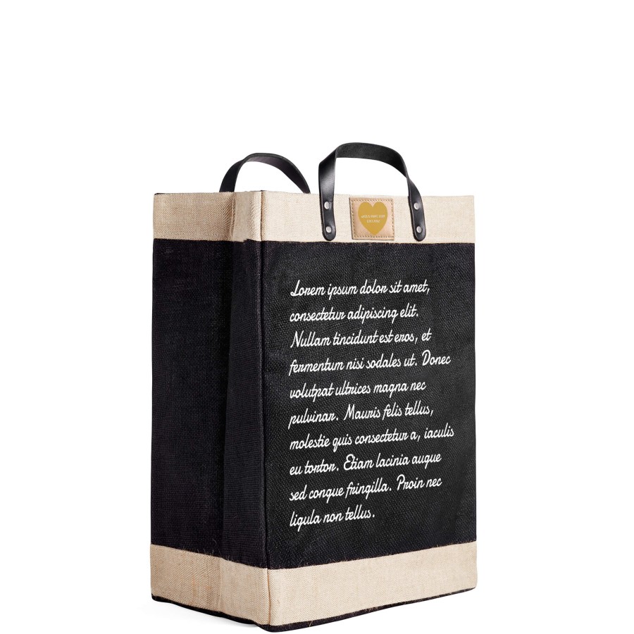 Large | WeProduce Market Bag In Black With Love Note