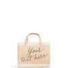 Small | Kylie Yoshida Petite Market Bag In Natural With Calligraphy