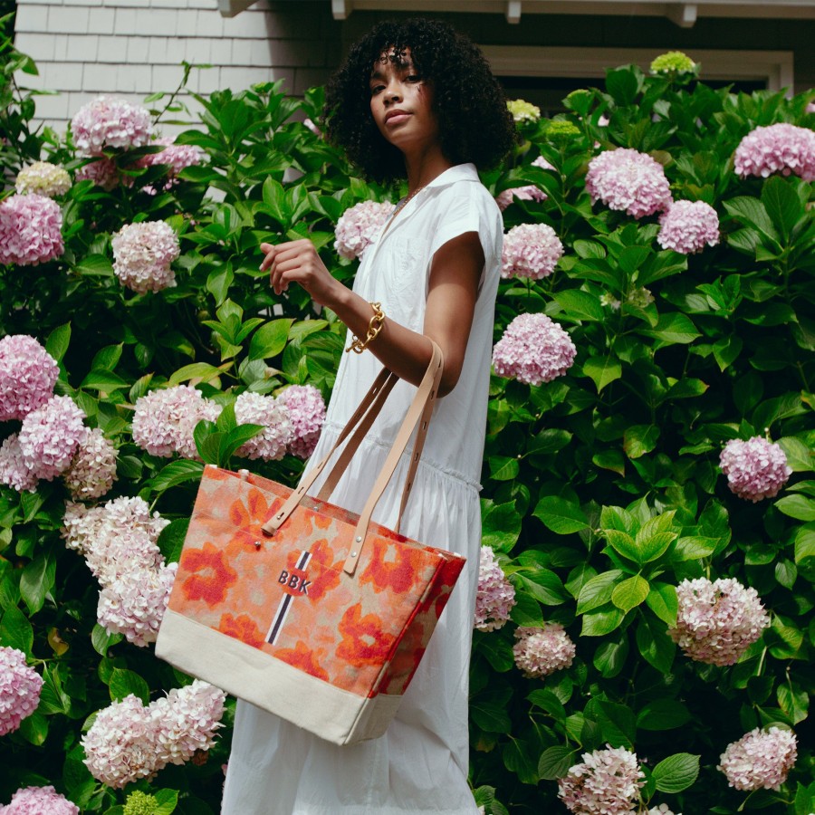 Medium | WeProduce Shoulder Market Bag In Bloom By Liesel Plambeck With Monogram