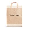 Large | WeProduce Market Bag In Natural With "Take Care"