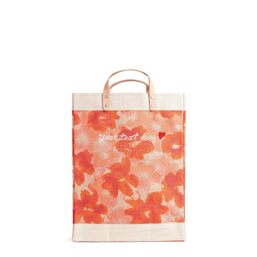 Large | James Cardenas Market Bag In Bloom By Liesel Plambeck With Embroidery