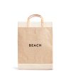 Large | WeProduce Market Bag In Natural With "Beach"