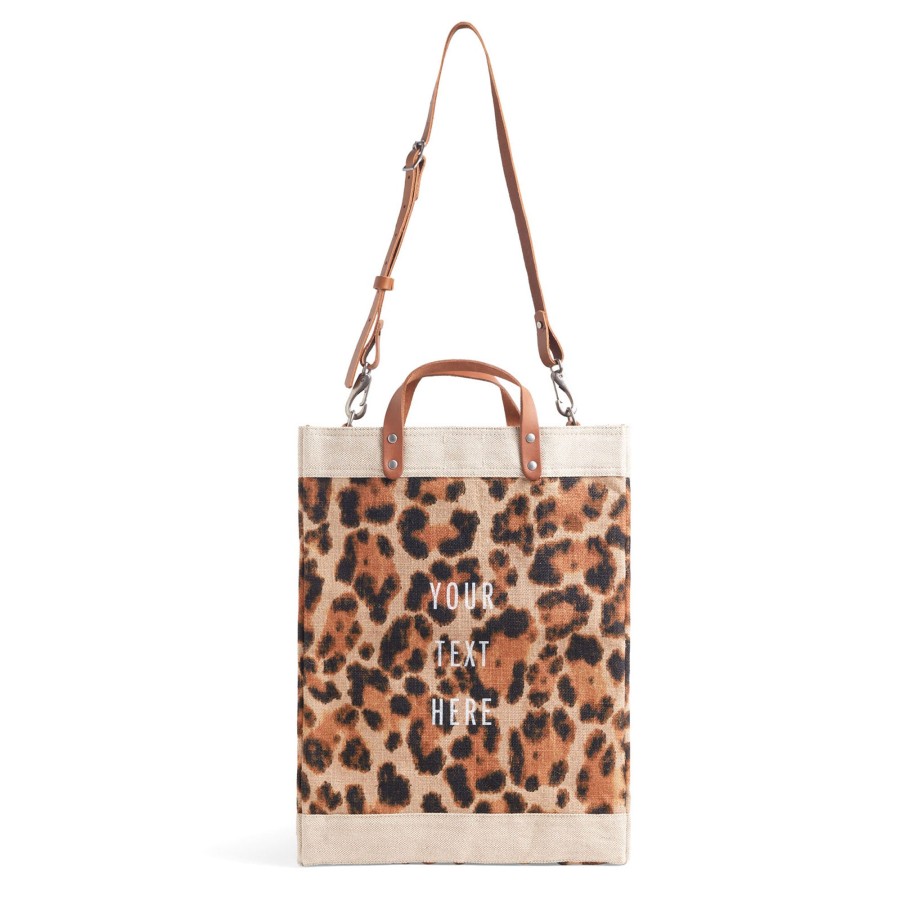 Large | WeProduce Market Bag In Cheetah Print With Strap